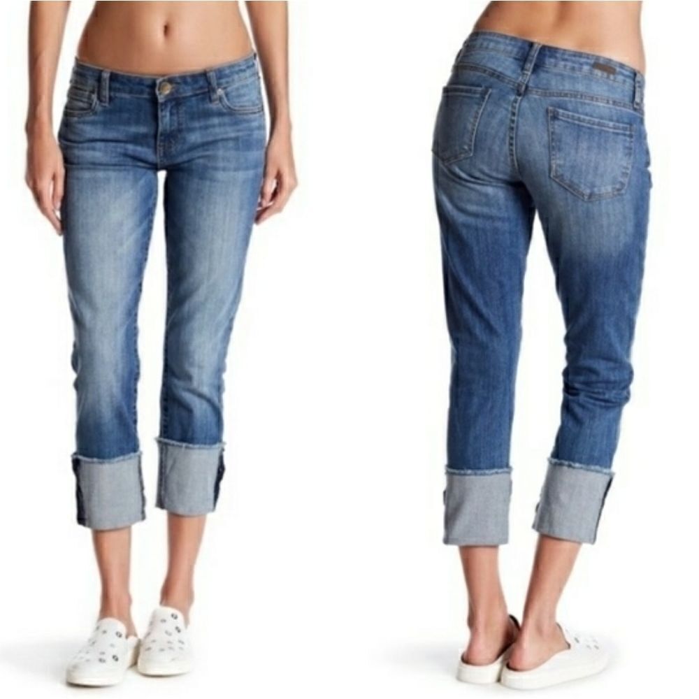 Kut from the Kloth Cameron Roll Cuff Straight Leg Jean